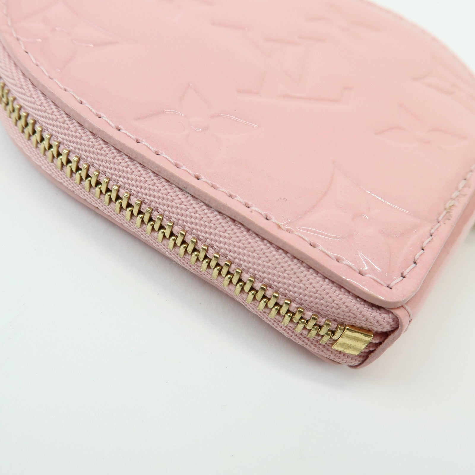 Louis Vuitton Monogram Vernis Porte Monnaie Coeur Coin Case Pink M91431