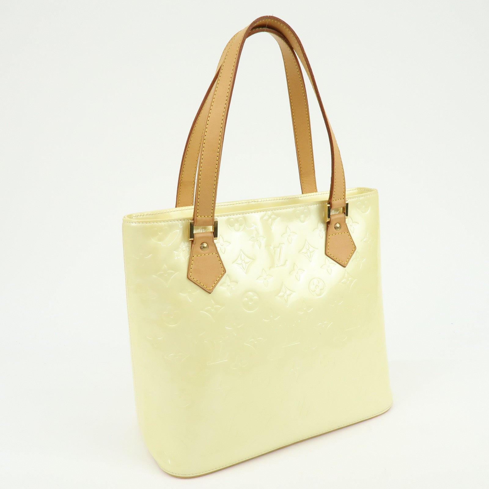 Louis Vuitton Monogram Vernis Houston Tote Hand Bag Beige M91004