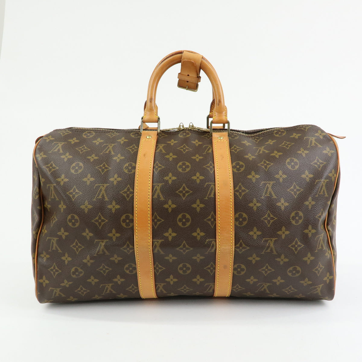 Louis Vuitton Monogram Keep All 45 Boston Bag Brown M41428