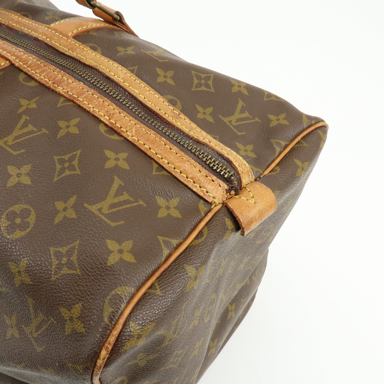 Louis Vuitton Monogram Sac Souple 55 Boston Bag Brown M41622