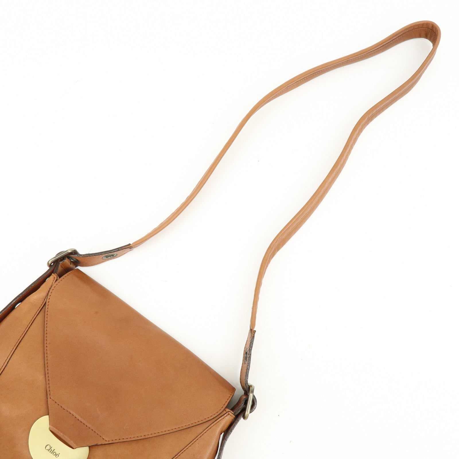 Chloe Eloise Leather Shoulder Bag Crossbody Bag Brown