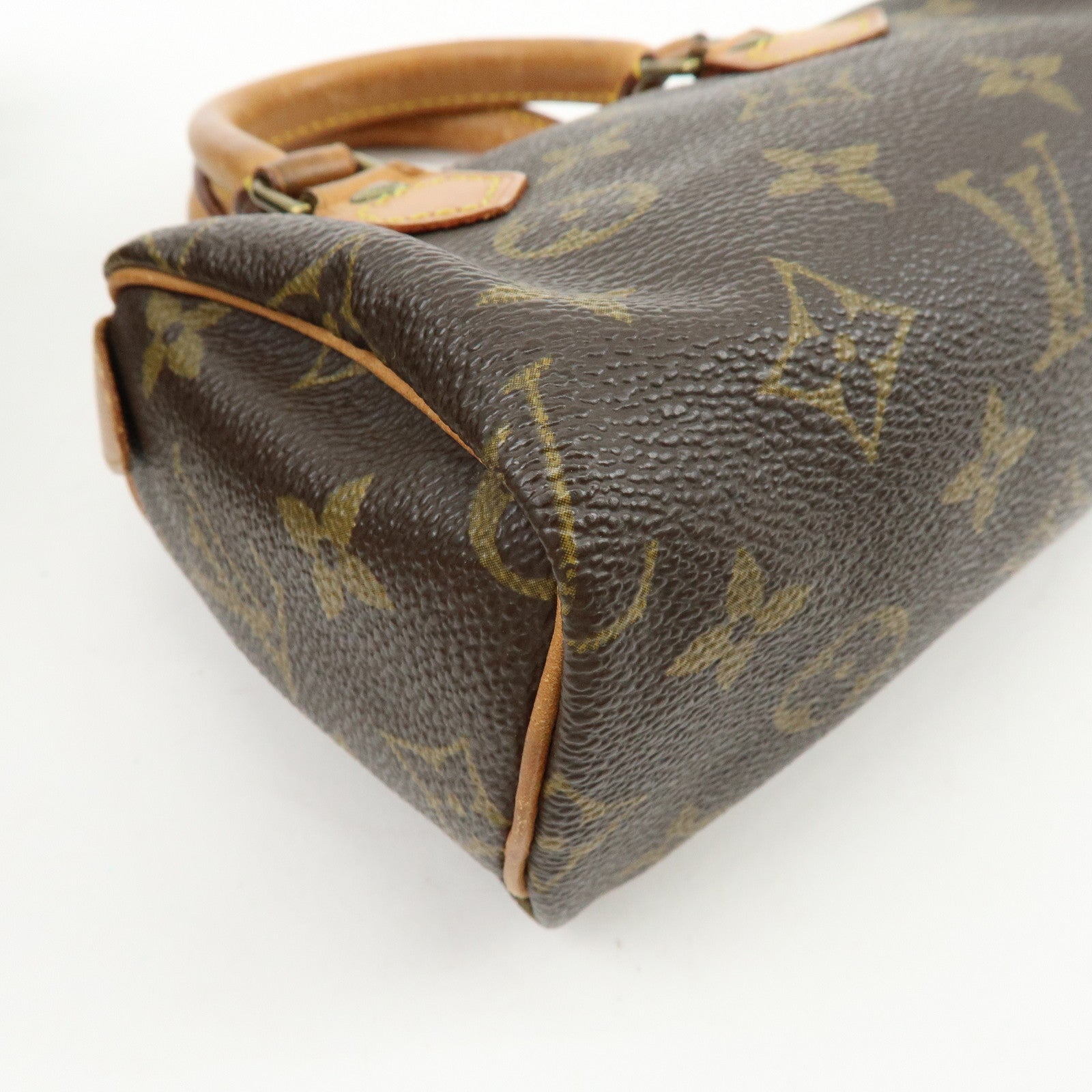 Louis Vuitton Monogram Mini Speedy Hand Bag and Strap Brown M41534 Lot