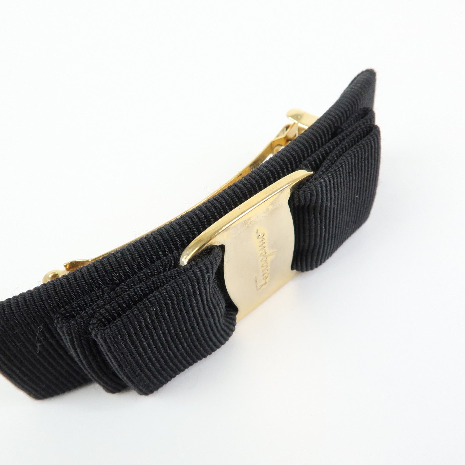 Ferragamo Vara Ribbon Viscose Valletta Hair Accessory Black
