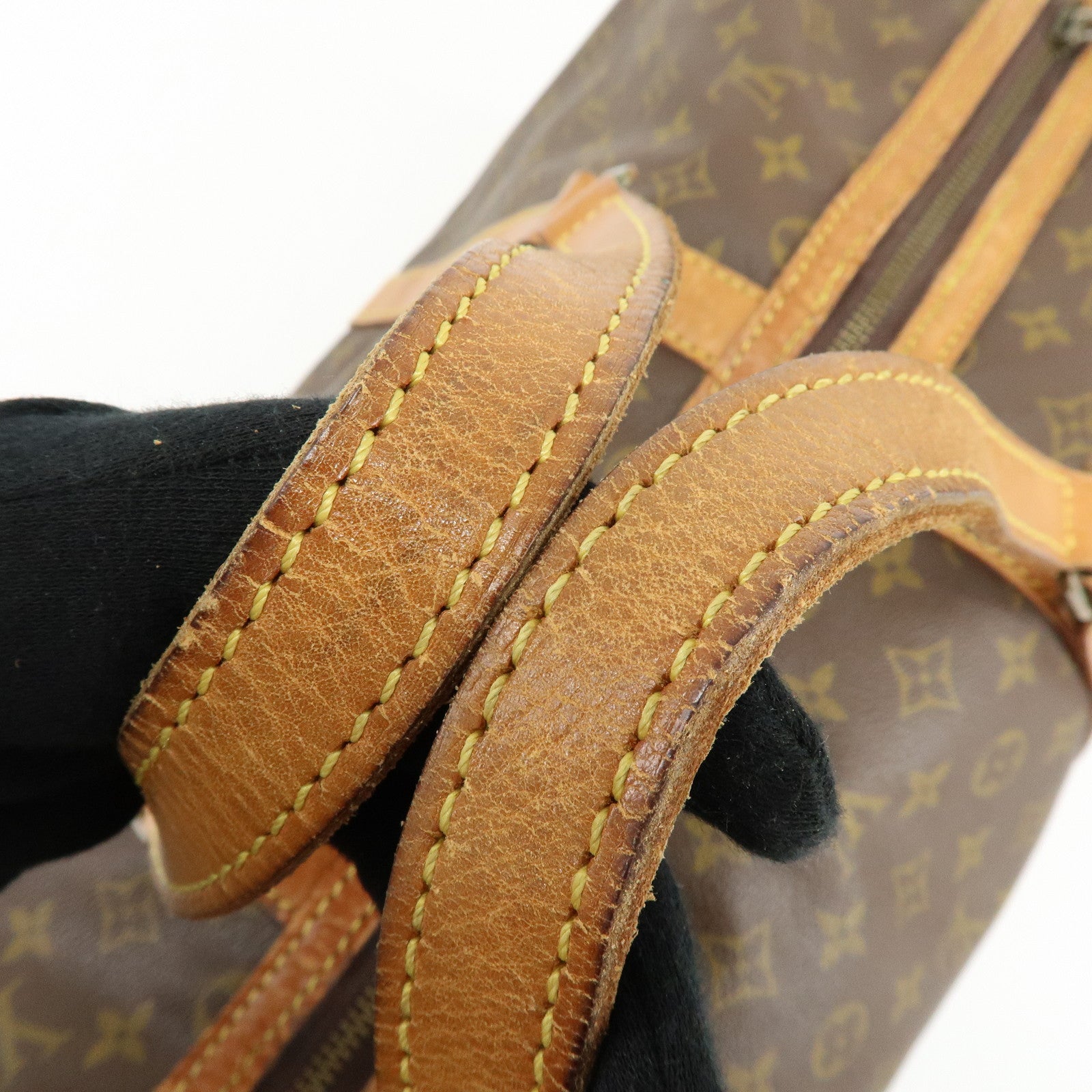 Louis Vuitton Monogram Sac Souple 55 Boston Bag Brown M41622