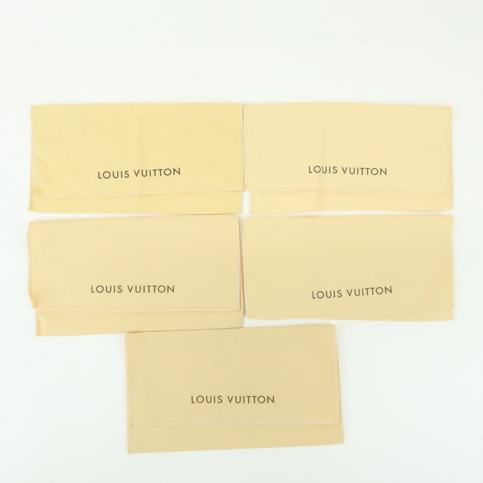 Loiuis Vuitton Set Of 20 Dust Bag Flap Style Beige