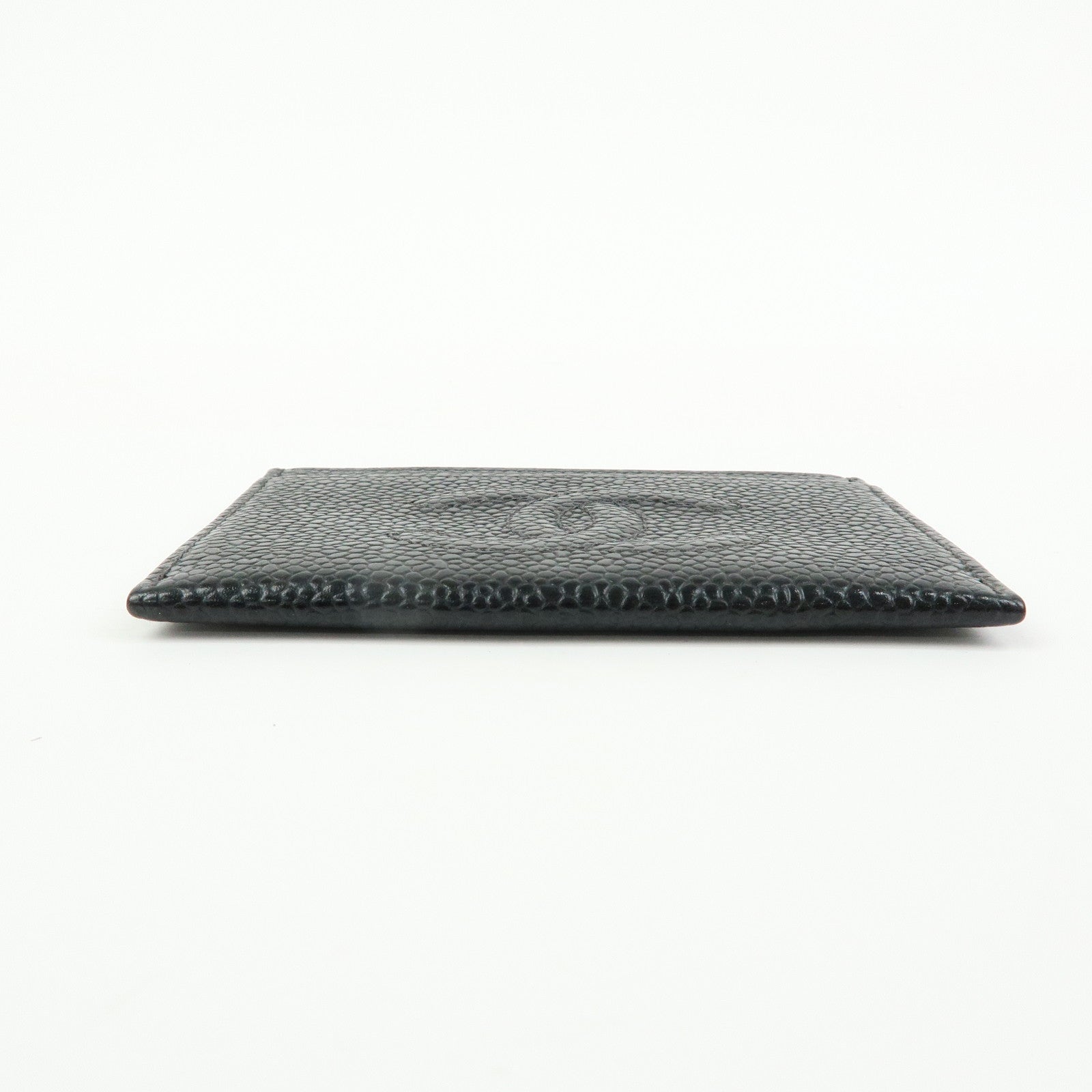 CHANEL COCO Mark Caviarskin Card Case Card Holder Black