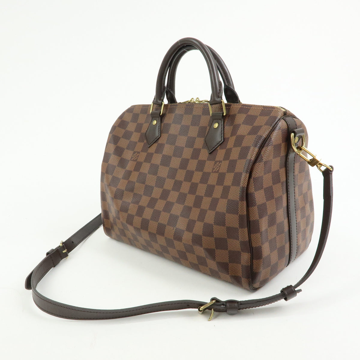 Louis Vuitton Damier Speedy Bandouliere 30 Boston Bag Brown N41367