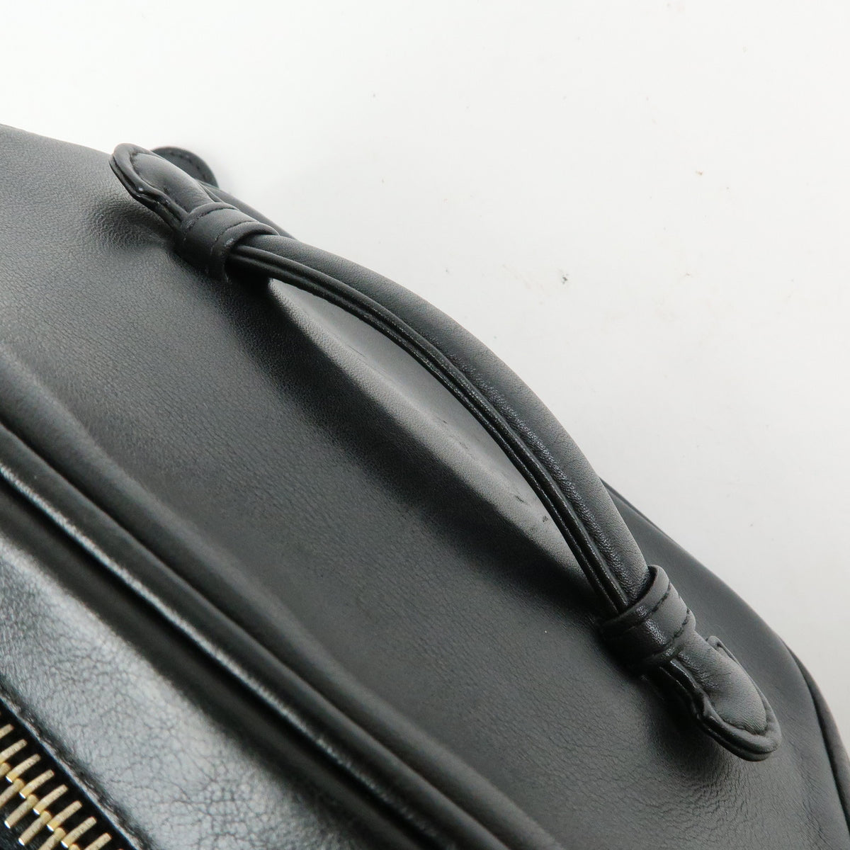 CHANEL Bicolore COCO Mark Calf Leather Vanity Bag Black A01618