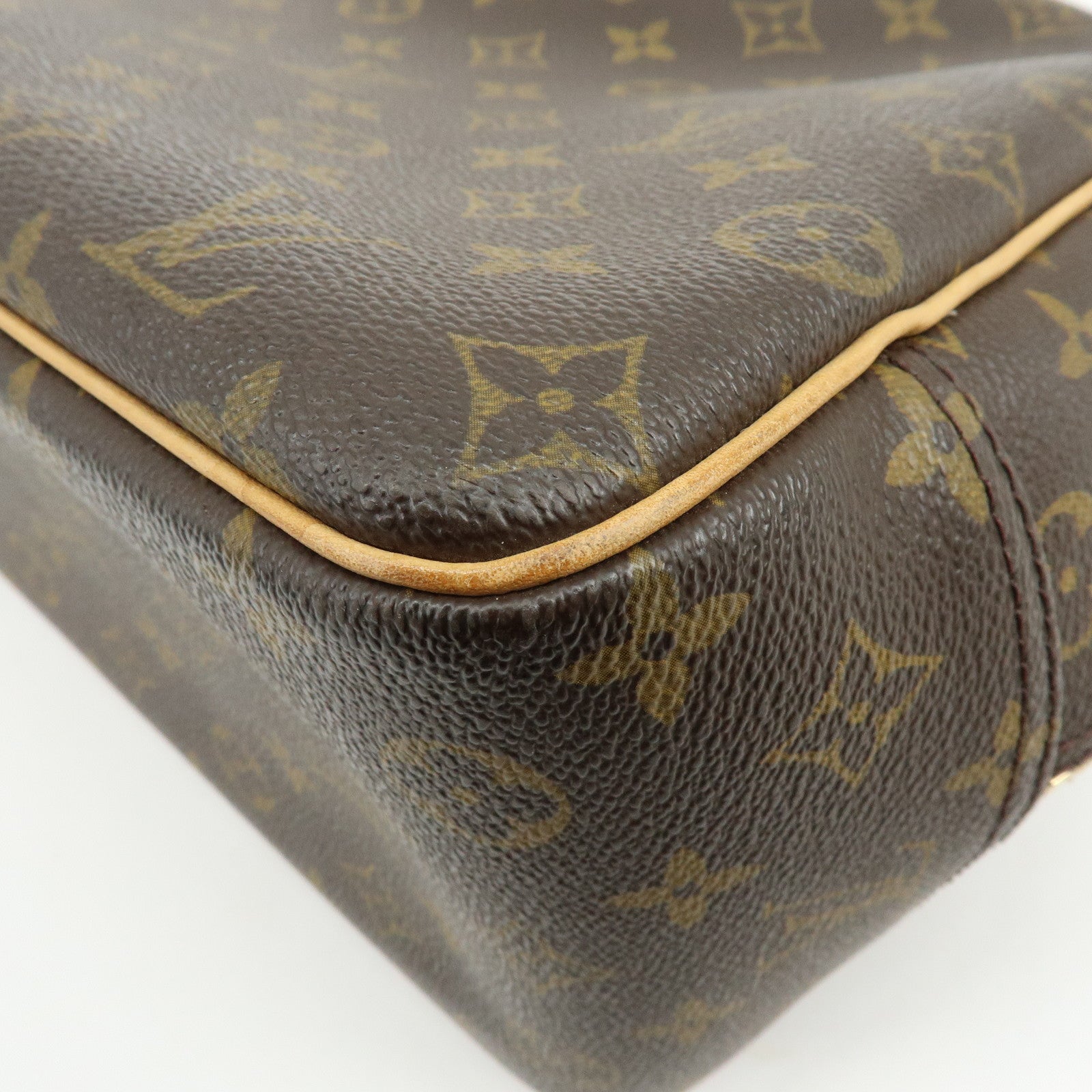 Louis Vuitton Monogram Deauville Canvas Hand Bag Brown M47270