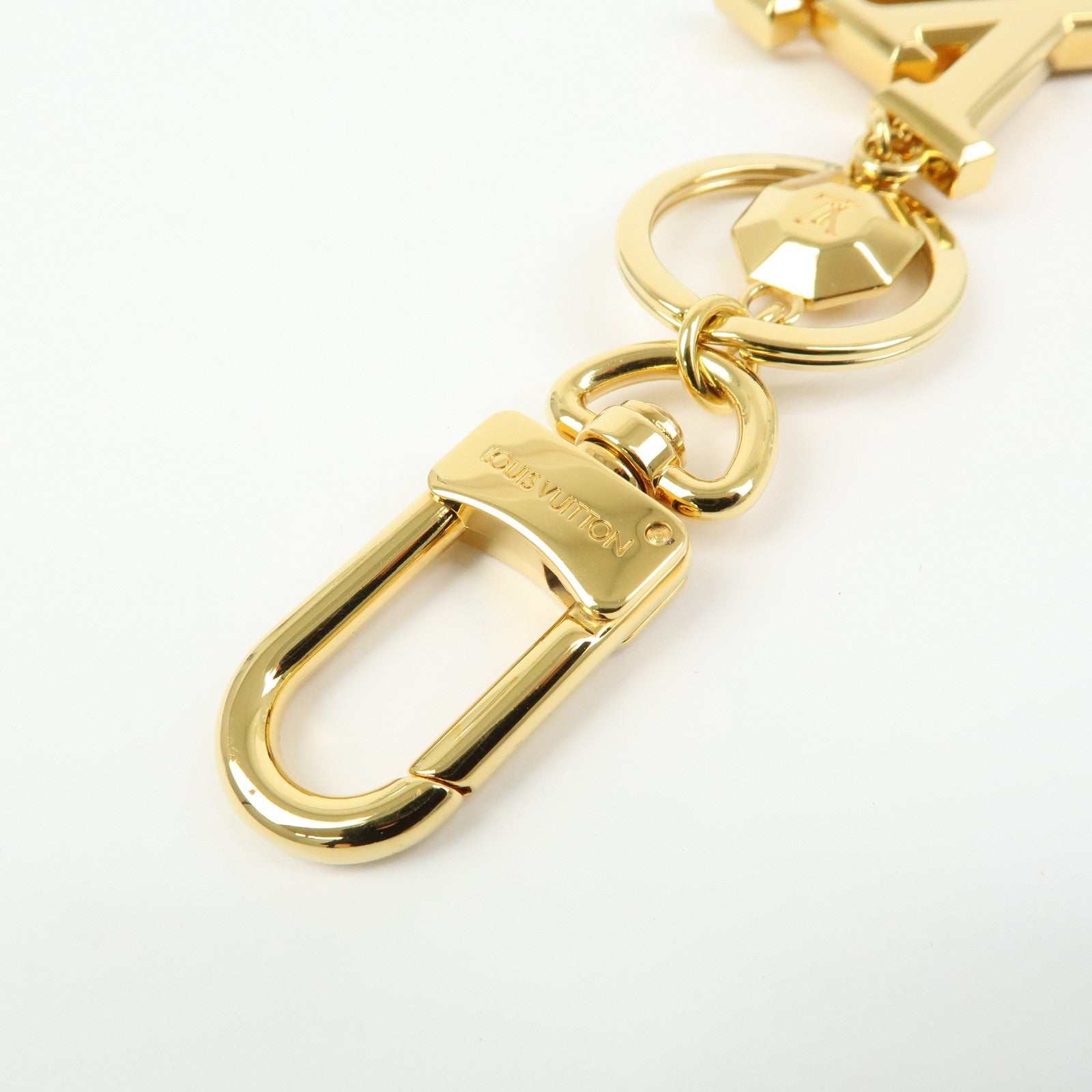 Louis Vuitton Porte Cles LV Facettes Bag Charm Gold M65216