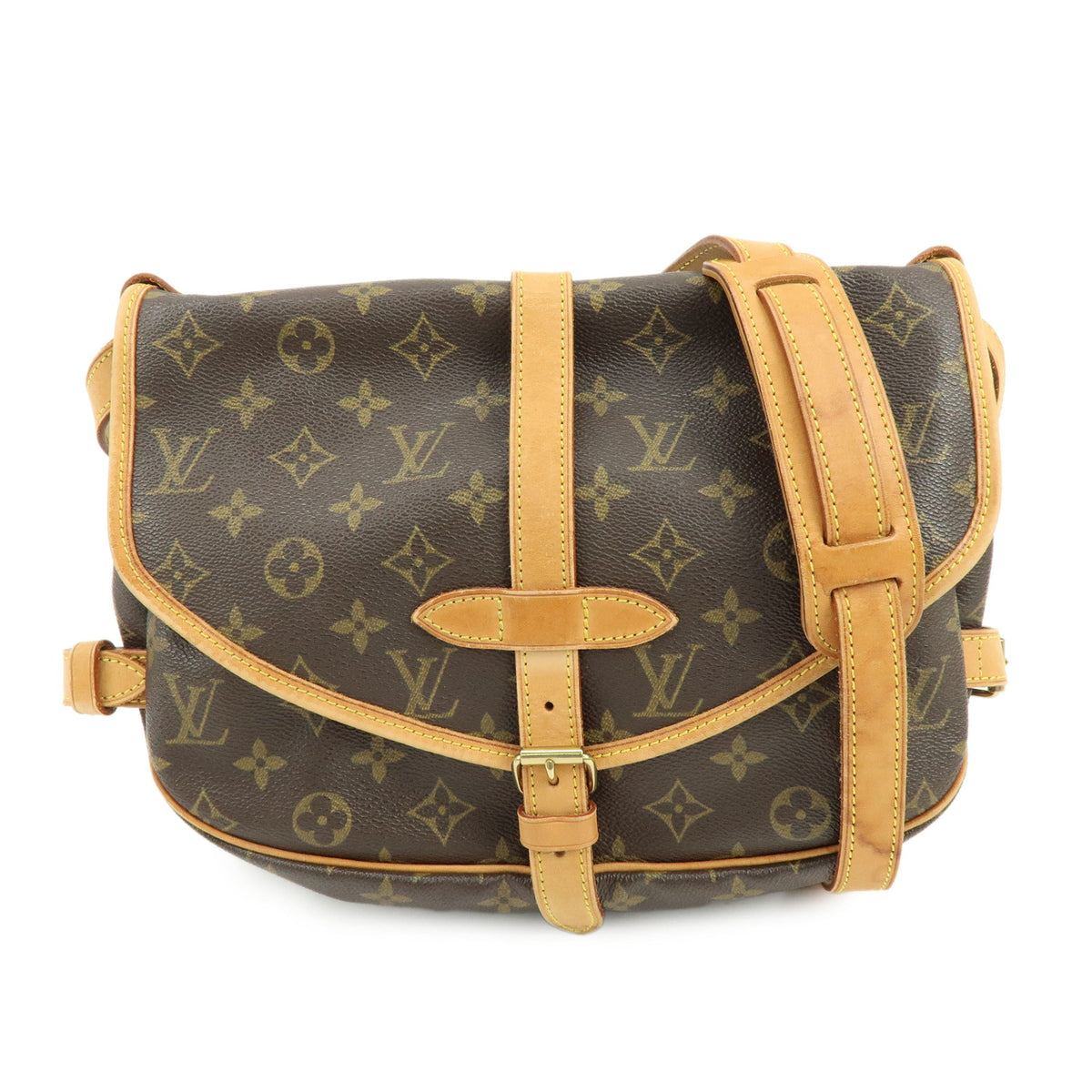 Louis Vuitton Monogram Saumur 30 Canvas Shoulder Bag Brown M42256