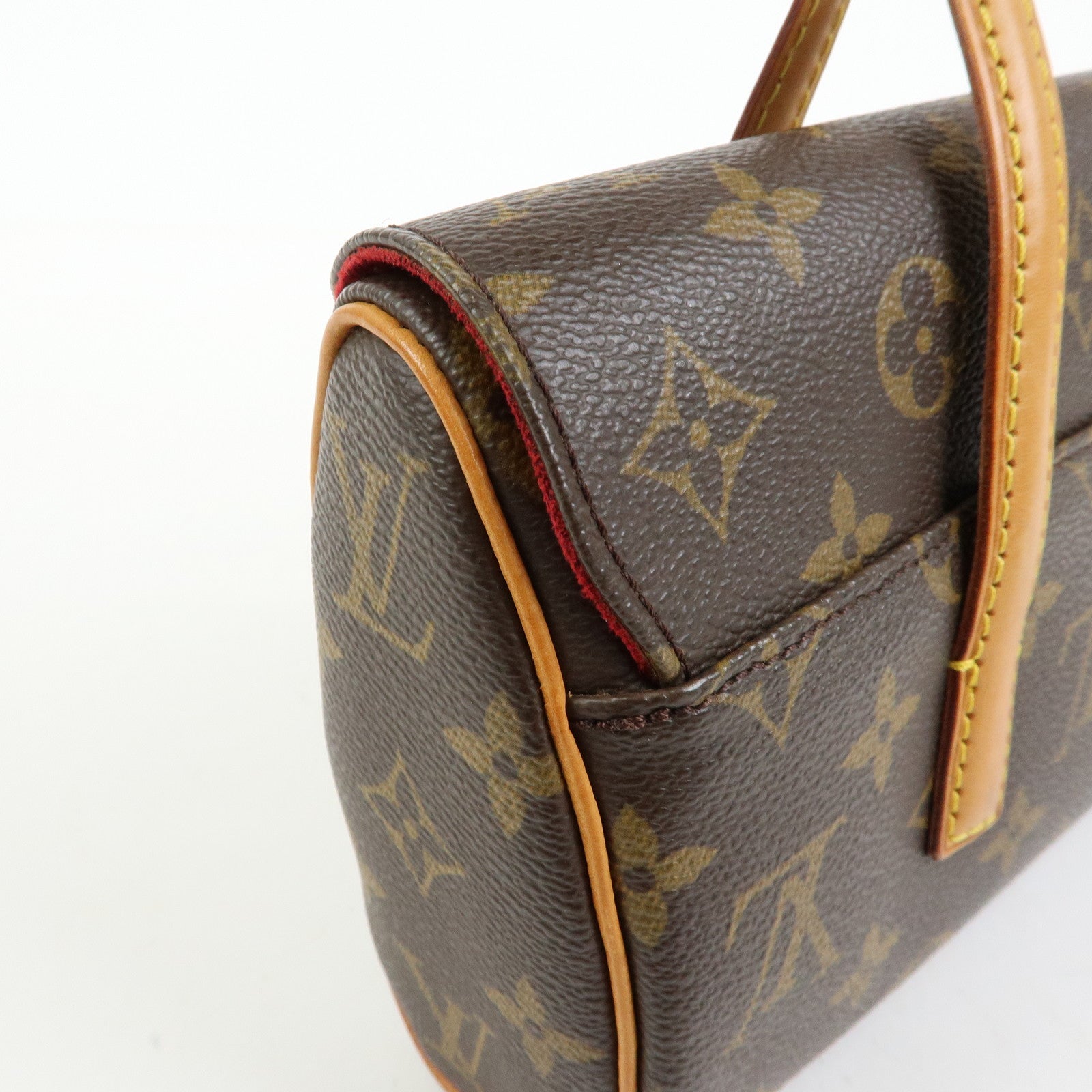 Louis Vuitton Monogram Sonatine Hand Bag Brown M51902