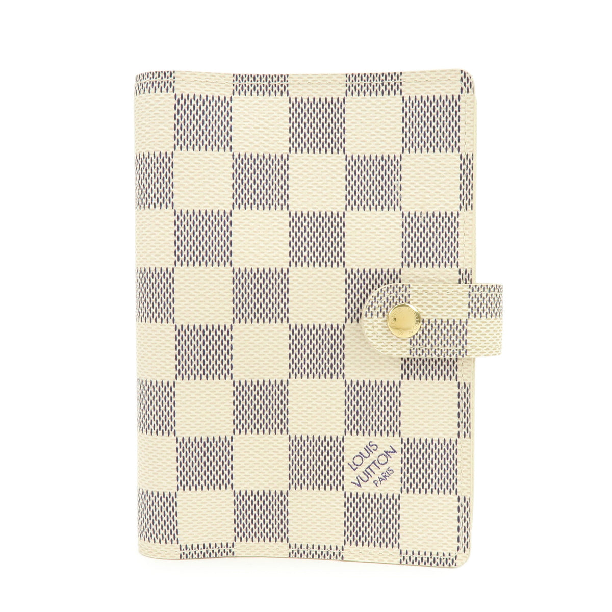Louis Vuitton Damier Azur Agenda PM Planner Cover Ivory R20706