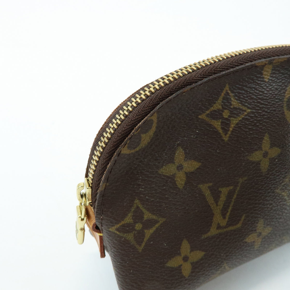 Louis Vuitton Monogram Pochette Cosmetic PM Pouch Brown M47515