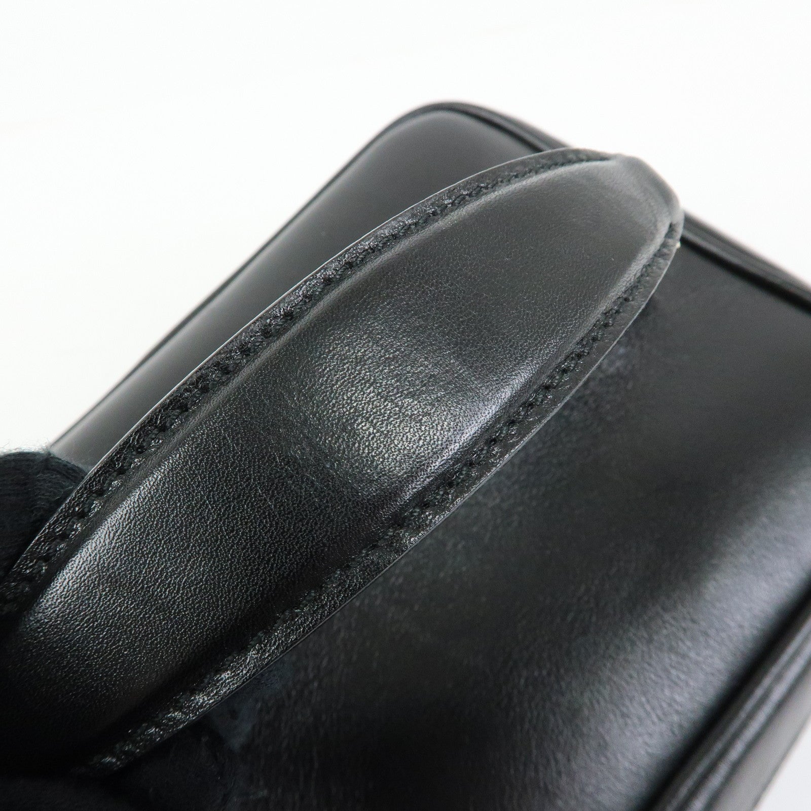GUCCI Horsebit Leather Vanity Bag Cosmetic Bag Black 03217050140