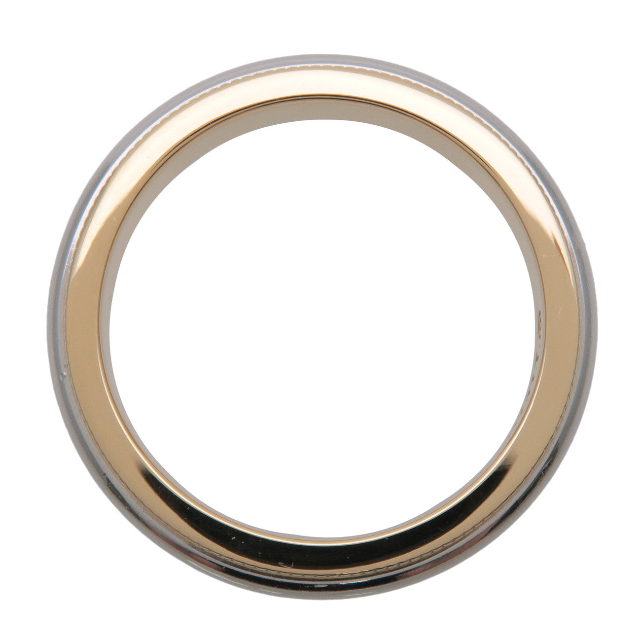 TiTiffany & Co Milgrain Band Ring PT950 K18 750YG US5 EU49