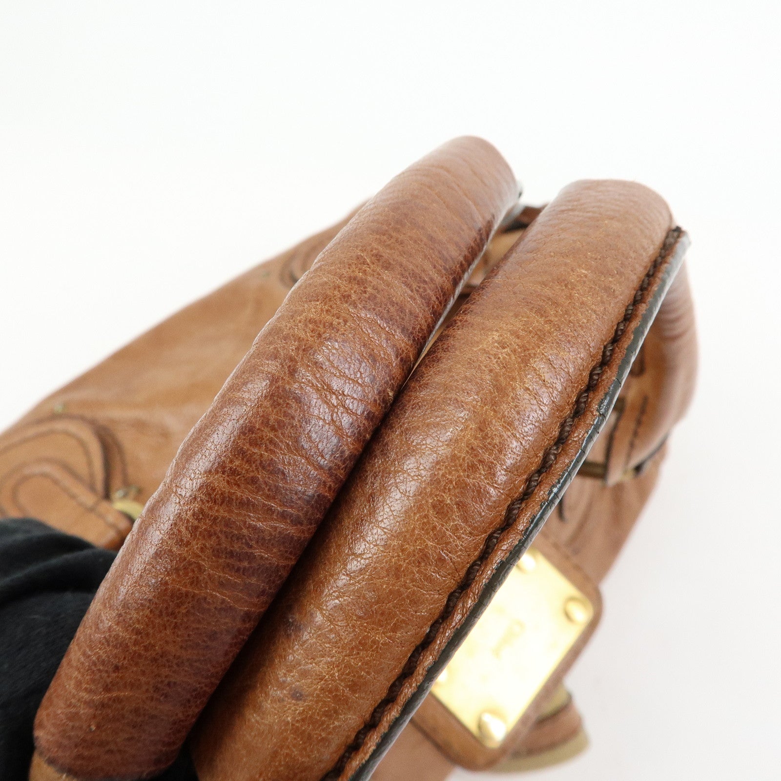 Chloe Paddington Medium Leather Hand Bag Shoulder Bag Brown