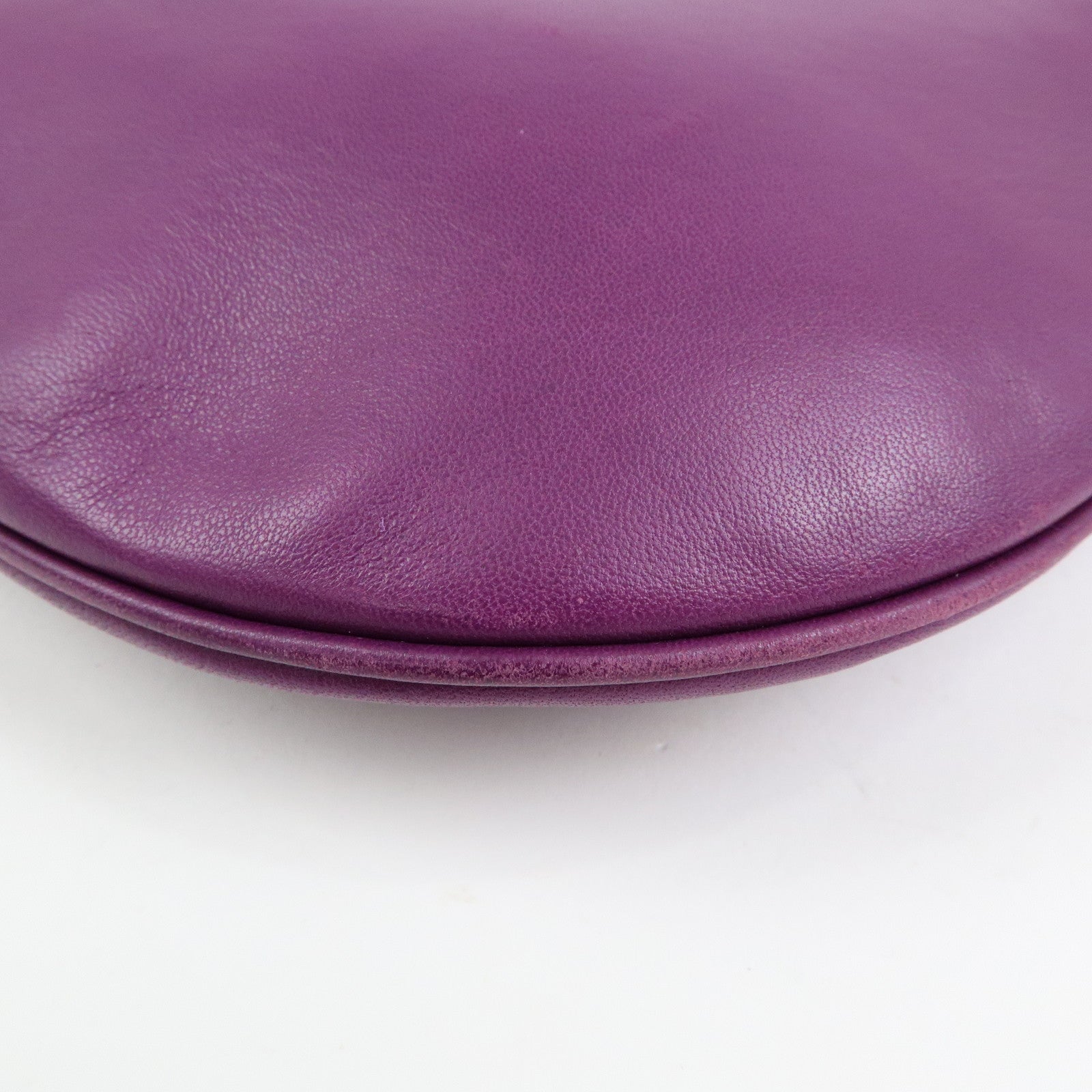 LOEWE Anagram Nappa Leather Shoulder Bag Hand Bag Brown Purple
