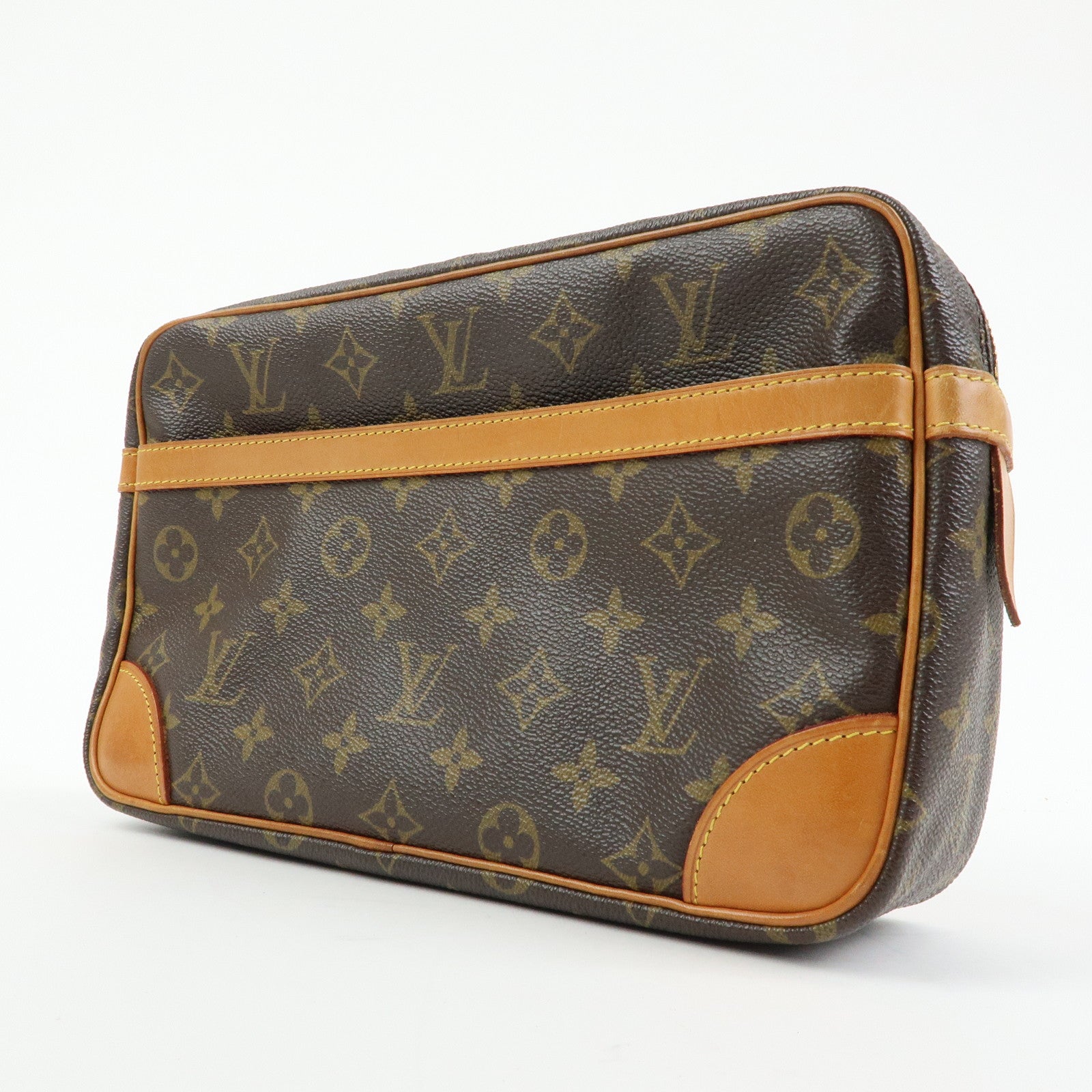 Louis Vuitton Monogram Compiegne 28 Pouch Clutch Bag Pouch Brown M51845