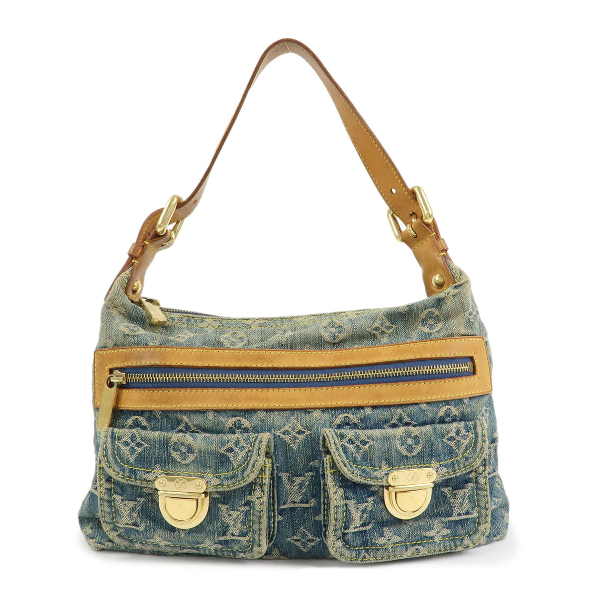 Louis Vuitton Monogram Denim Baggy PM 2Way Bag Shoulder Bag M95049