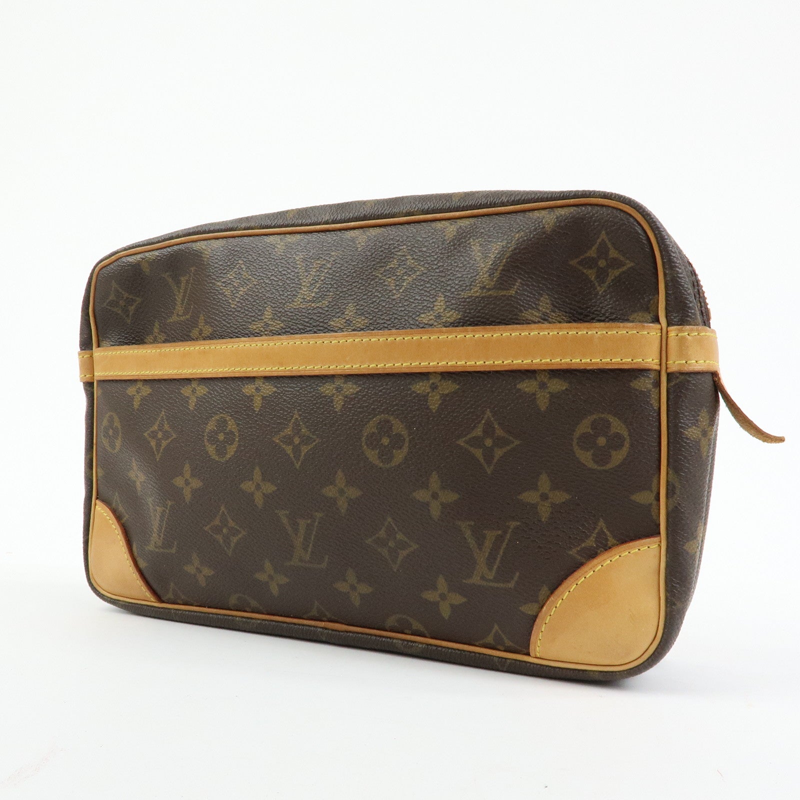 Louis Vuitton Monogram Compiegne 28 Pouch Clutch Bag Brown M51845