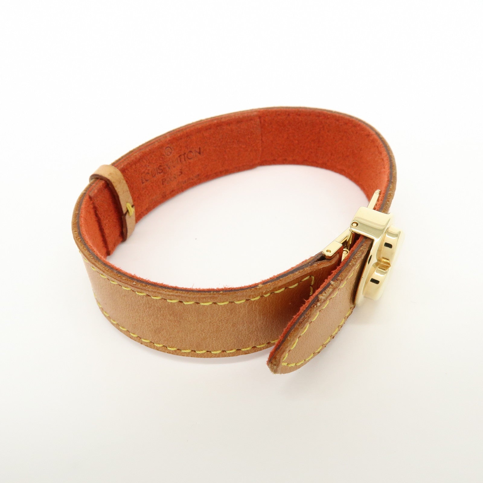Louis Vuitton Monogram Leather Good Luck Bracelet Natural