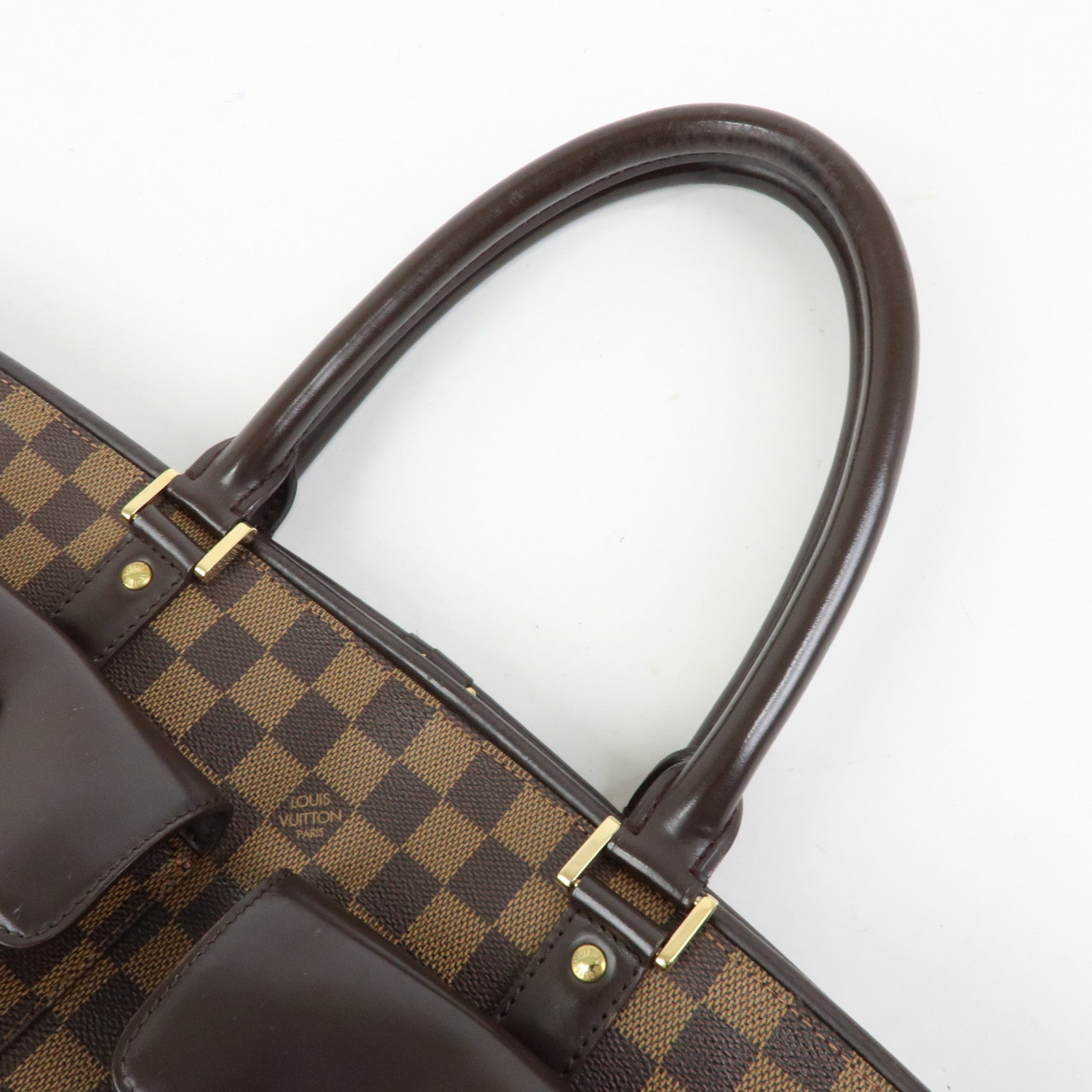Louis Vuitton Damier Canvas Leather Manosque GM Hand Bag N51120