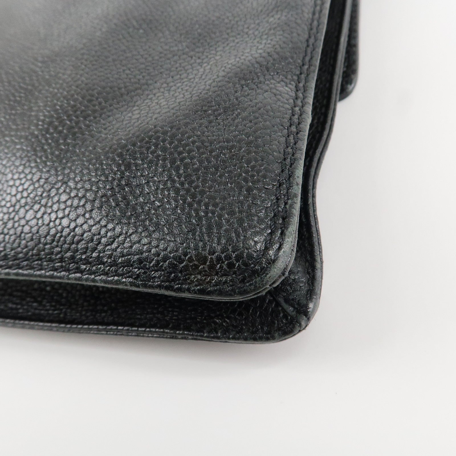 CHANEL COCO Mark Caviarskin Shoulder Bag Crossbody Bag Black Used