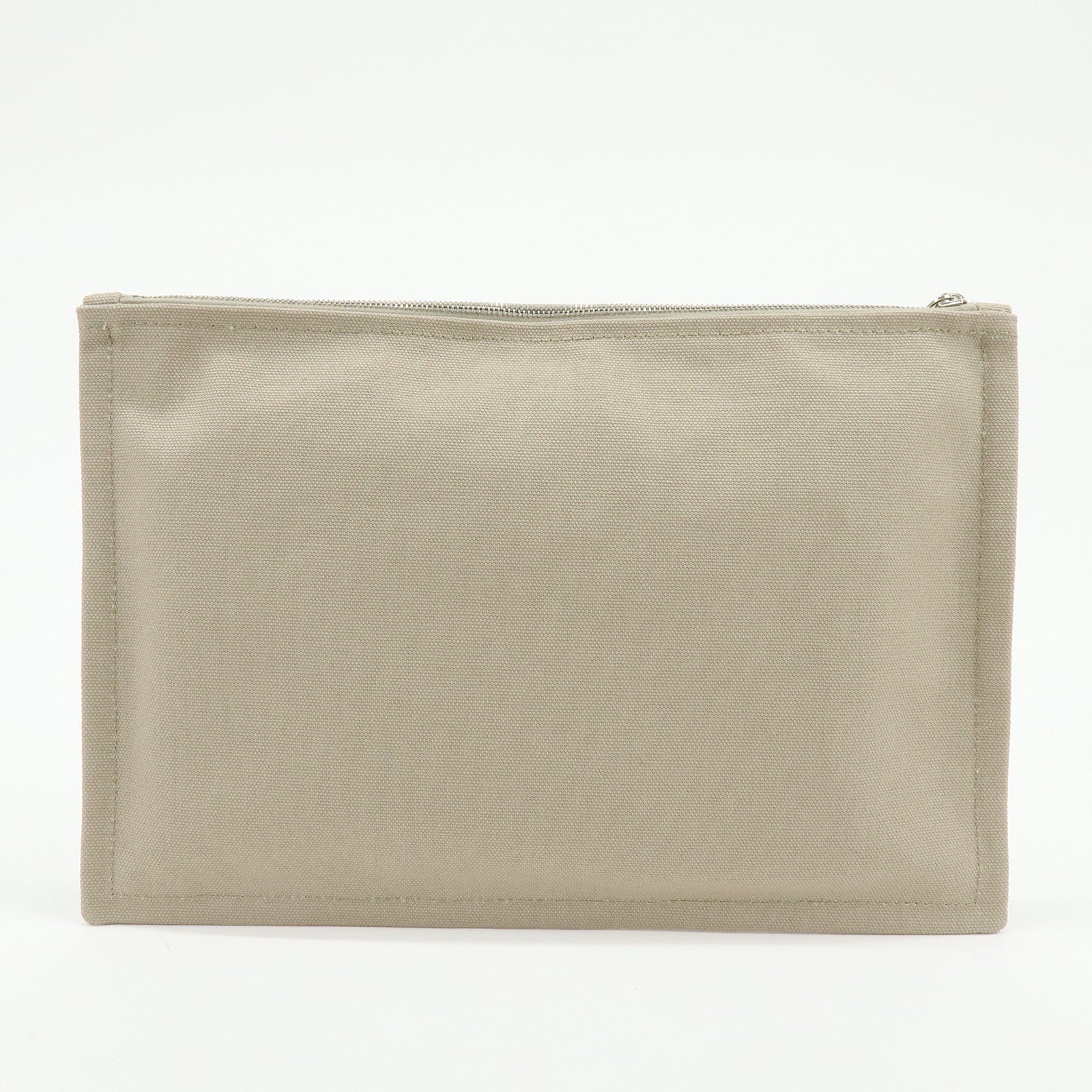 HERMES Yachting GM Canvas Flat Pouch Cosmetic Pouch Beige