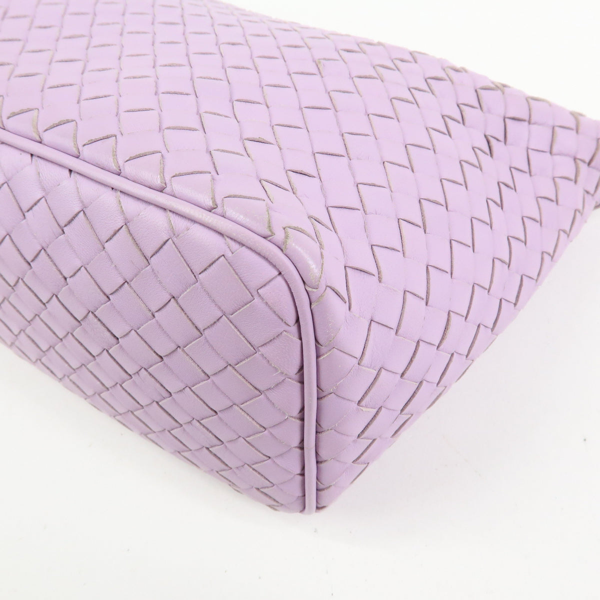 BOTTEGA VENETA Intrecciato Leather Shoulder Bag Lavender 239988
