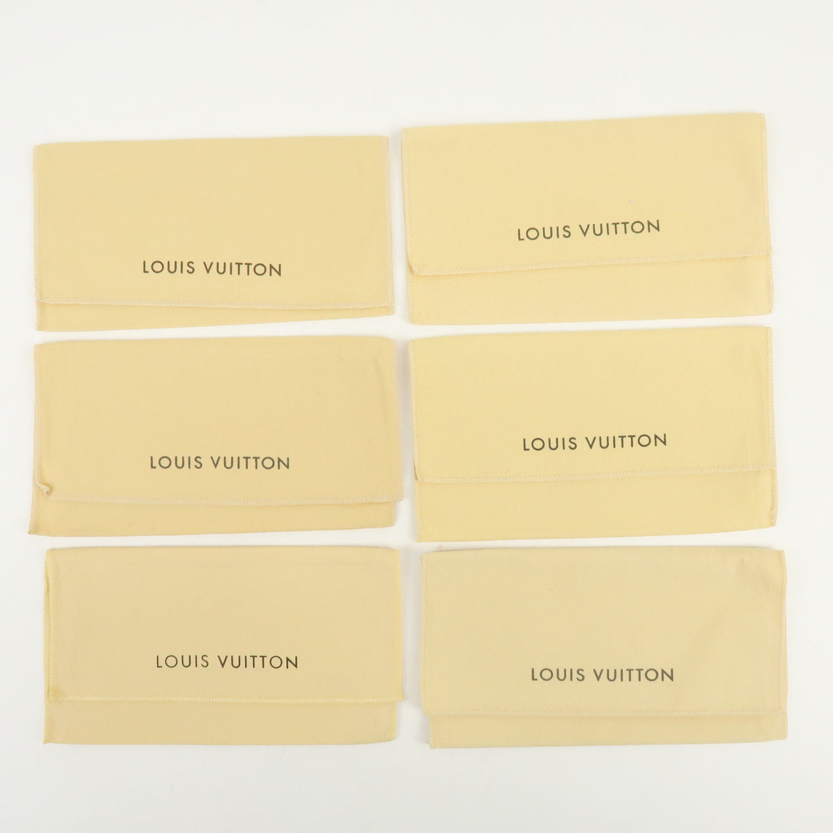Louis Vuitton Lot of 25 Dust Bag Storage Bag Flap Style Beige