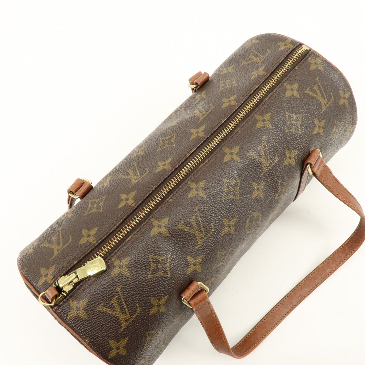Louis Vuitton Monogram Papillon 30 Hand Bag Brown M51365
