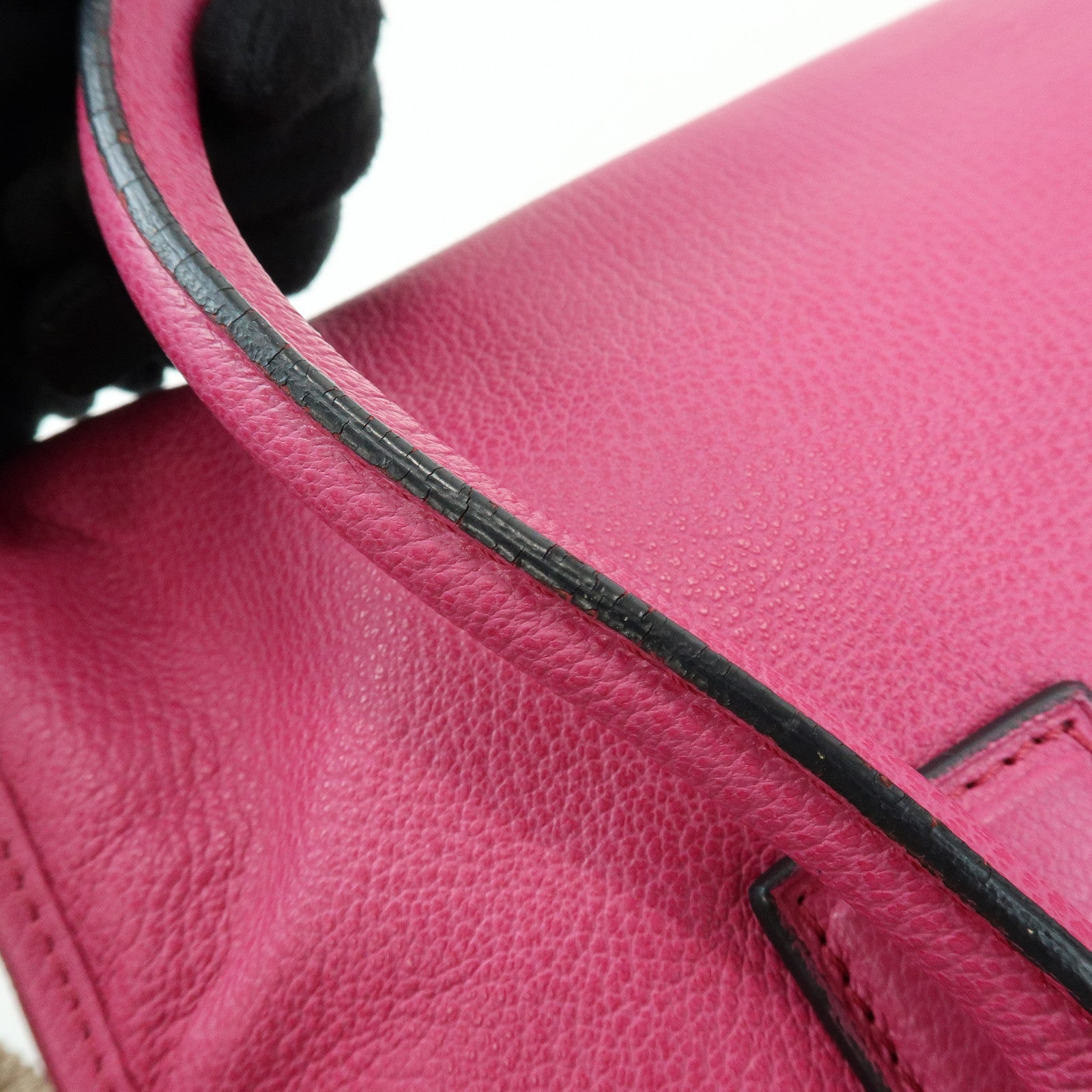 LOEWE Anagram Leather Hand Bag Shoulder Bag Mini Boston Bag Pink