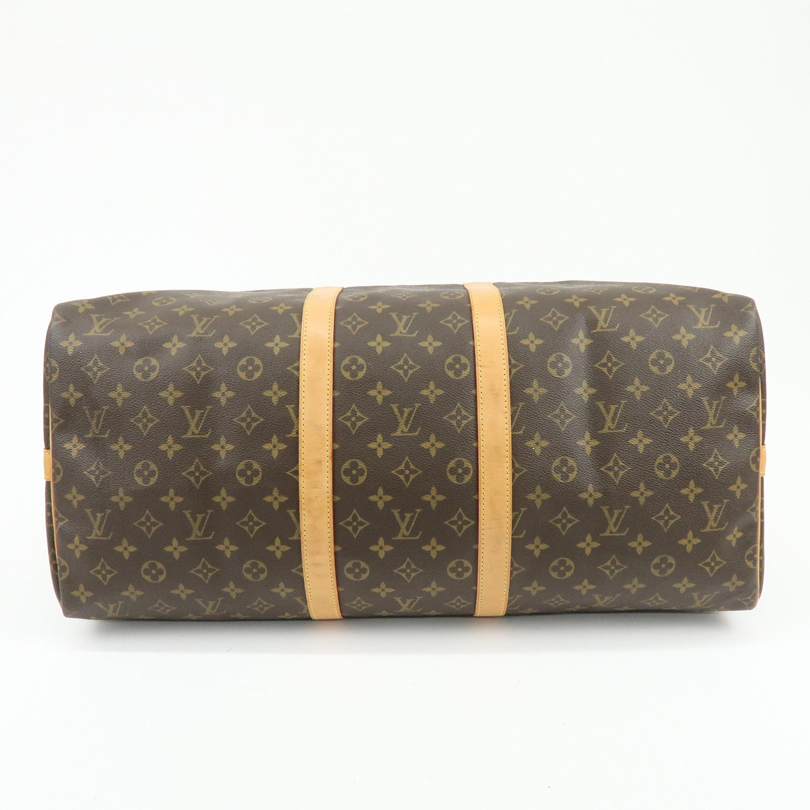 Louis Vuitton Monogram Keep All Bandouliere 55 Boston Bag Brown M41414