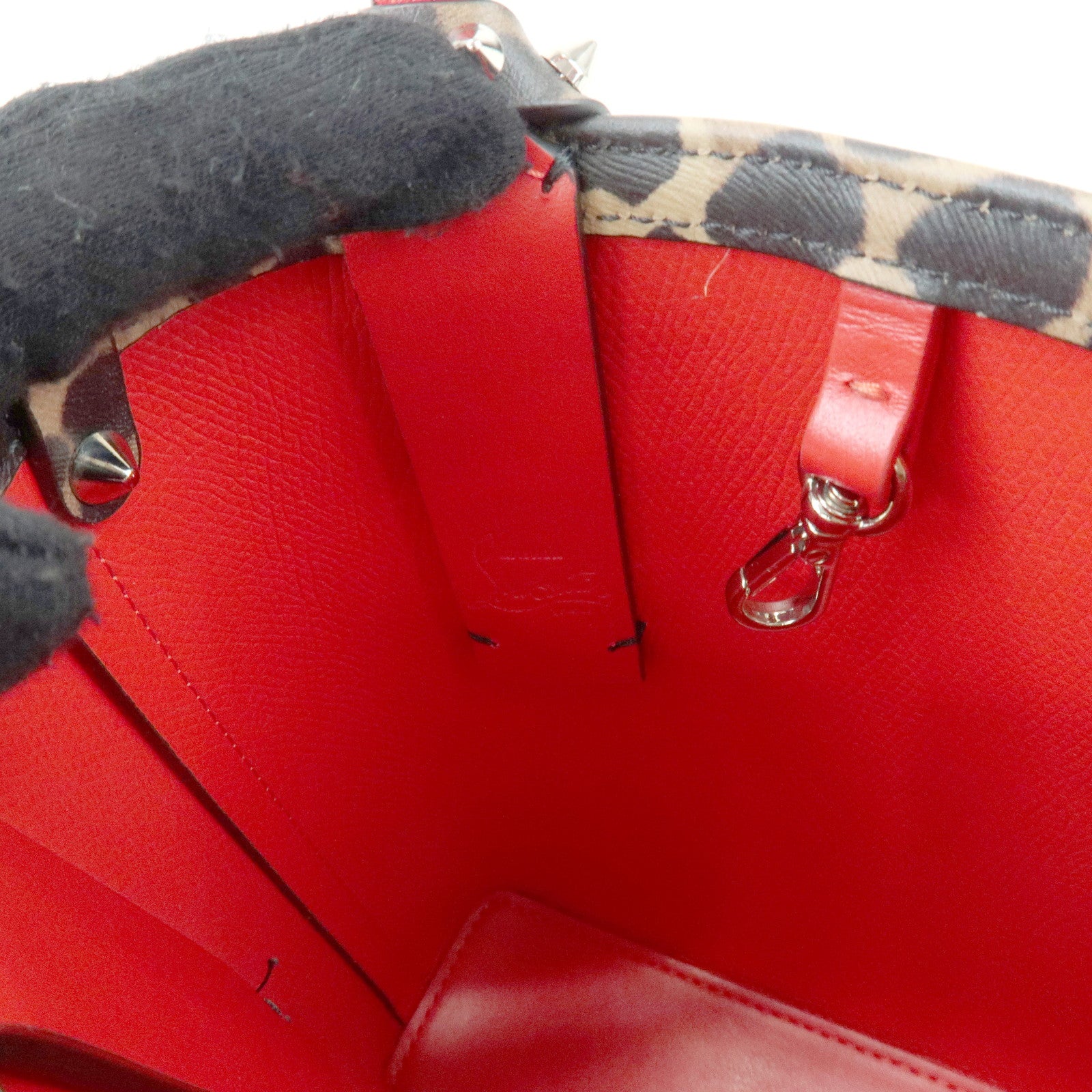 Christian Louboutin PVC Leopard 2Way Bag Hand Bag Shoulder Bag