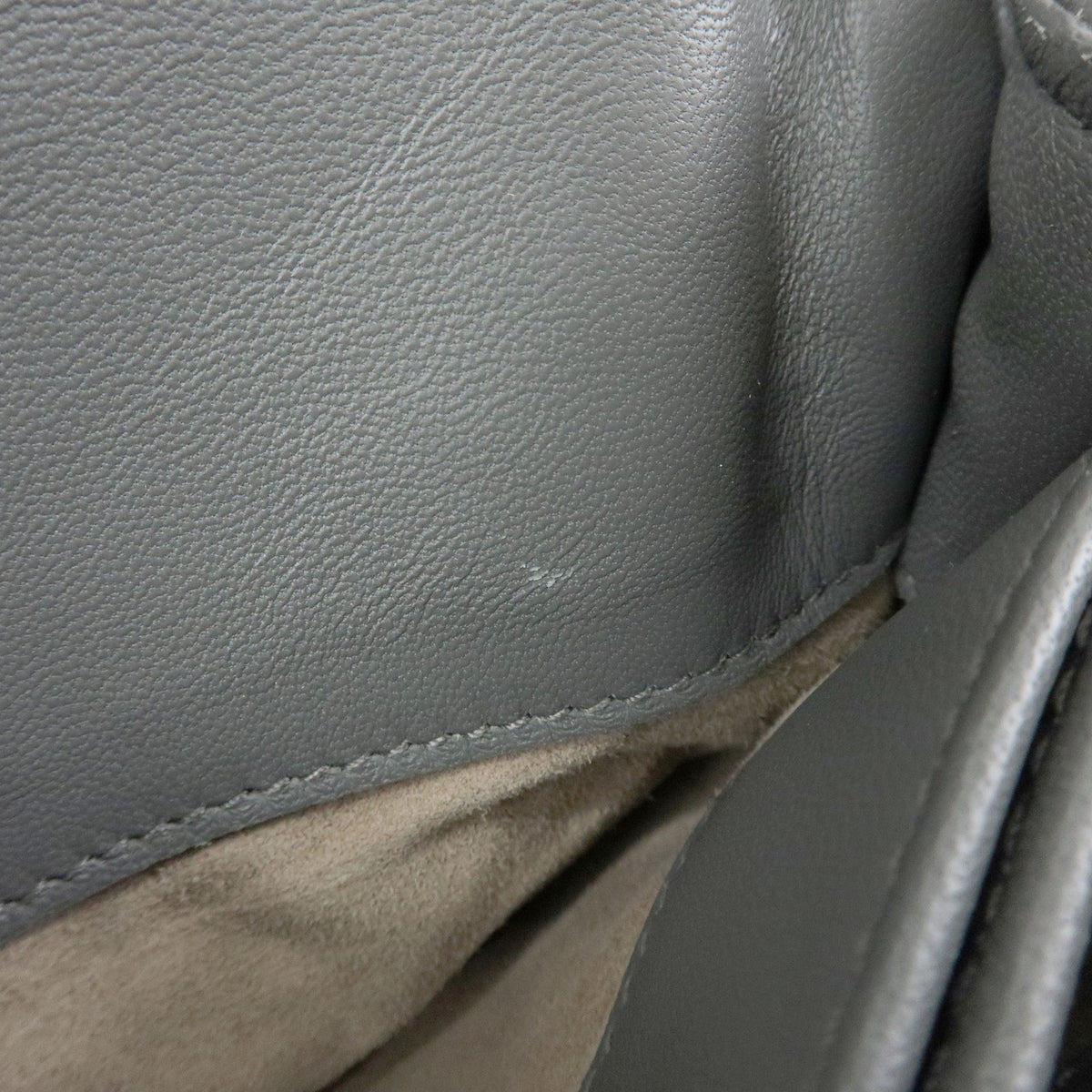 BOTTEGA VENETA Intrecciato Small Olimpia Chain Shoulder Bag Gray