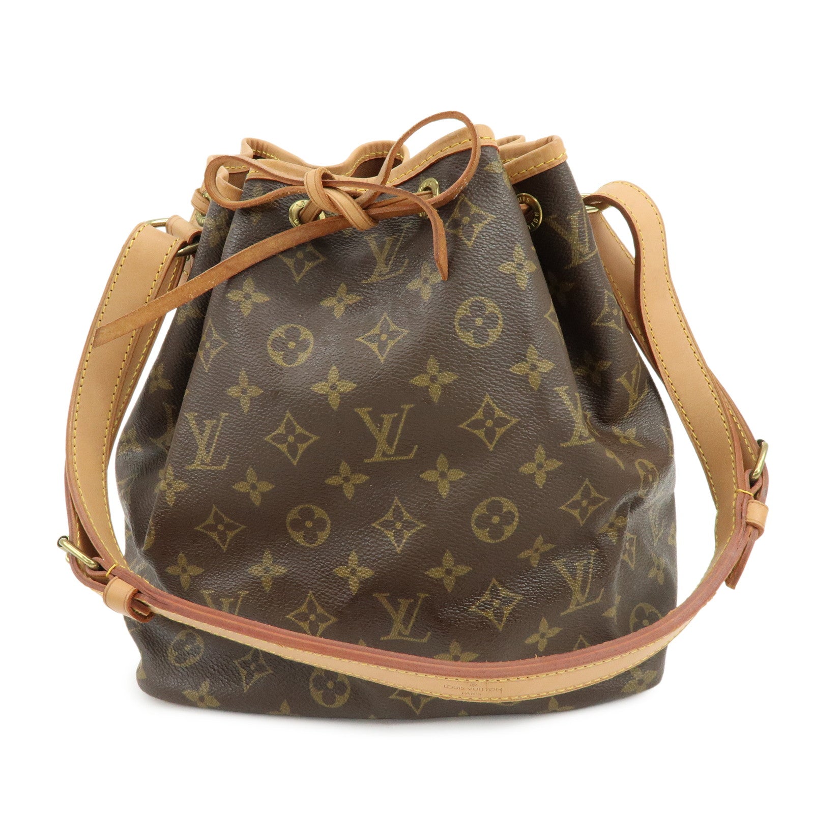 Louis Vuitton Monogram Petit Noe Shoulder Bag Brown M42226