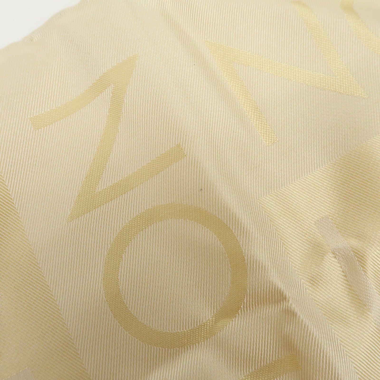 Louis Vuitton Logo Silk 100% Scarf Stole Light Beige