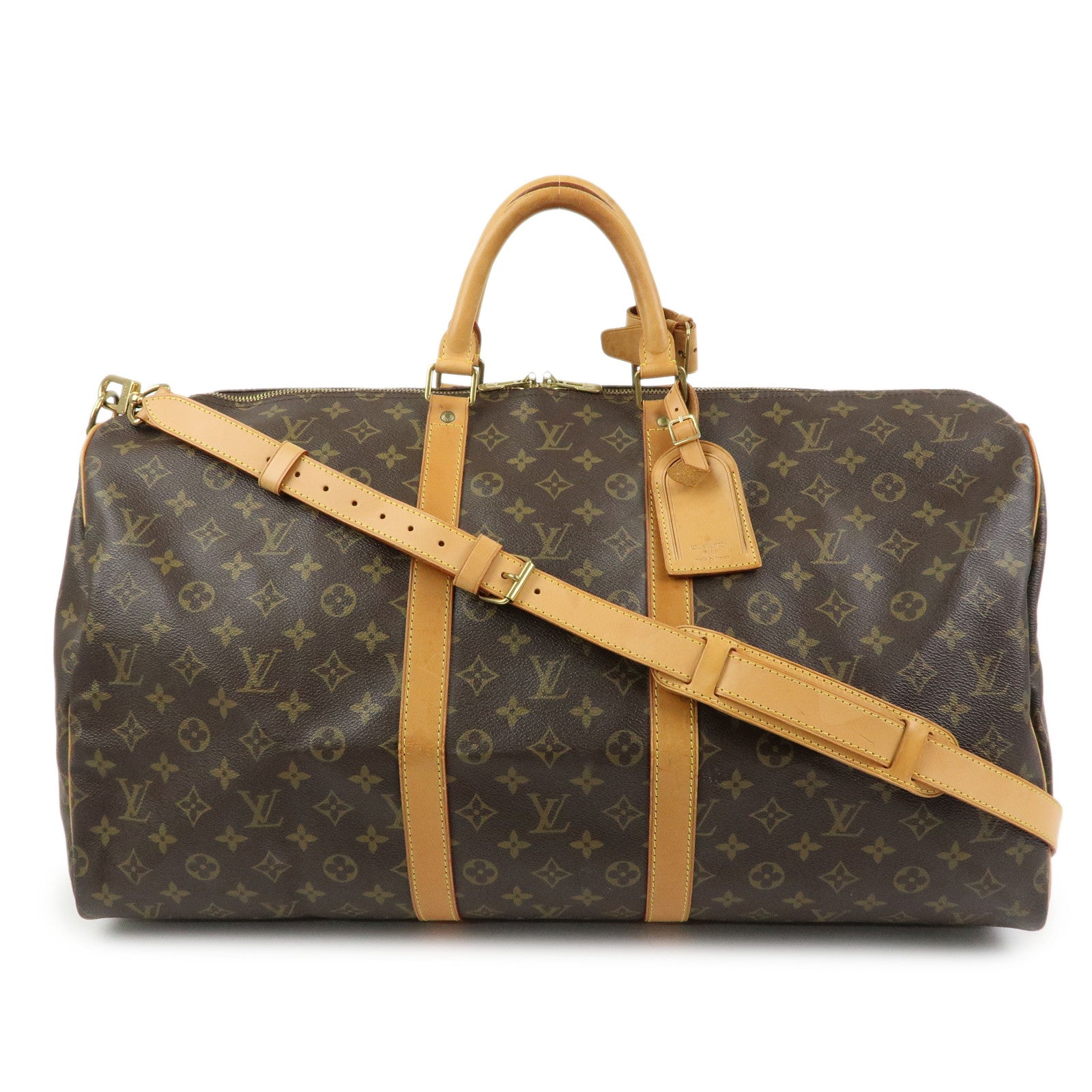 Louis Vuitton Monogram Keep All Bandouliere 55 Boston Bag M41414