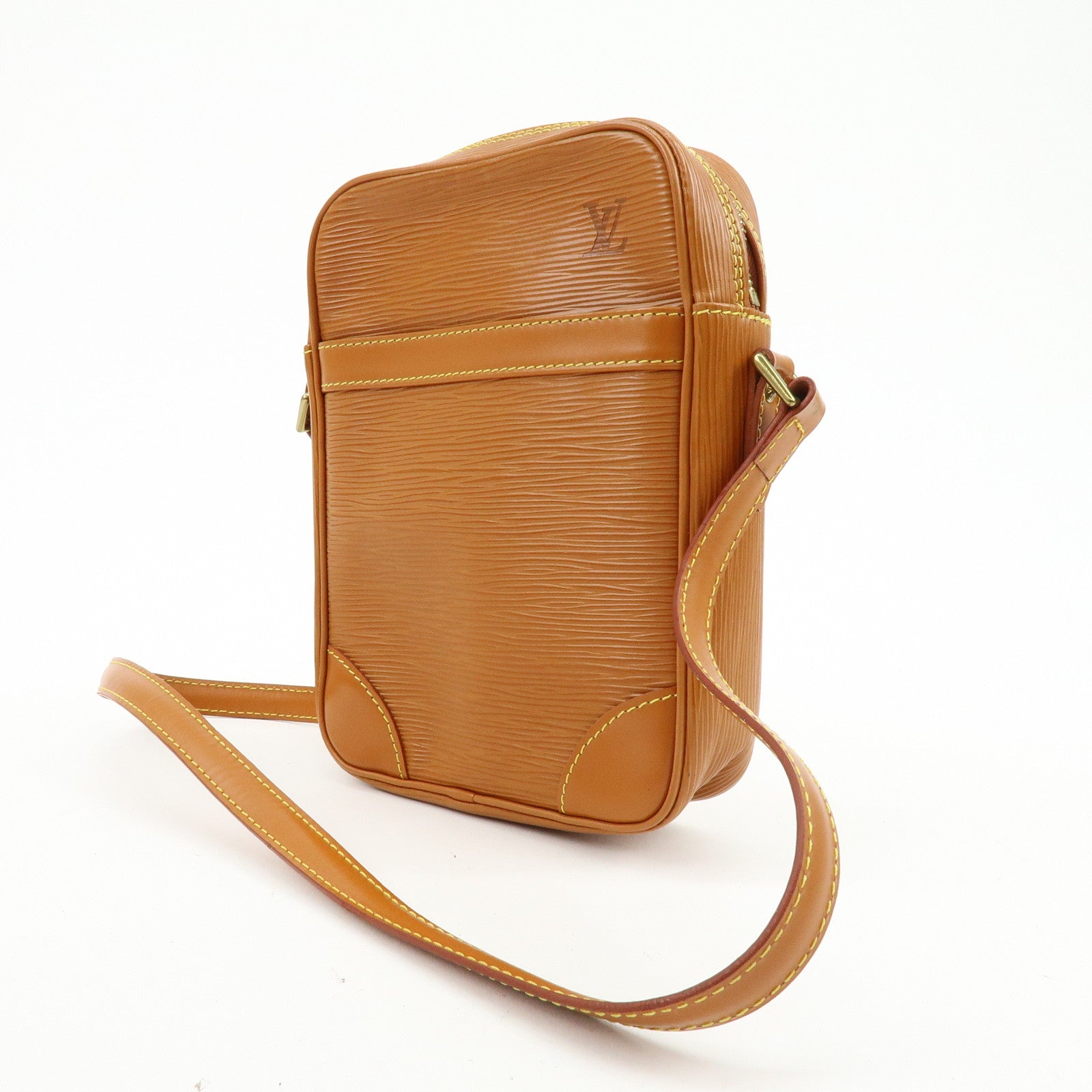 Louis Vuitton Epi Leather Danube Shoulder Crossbody Bag Kenya Brown