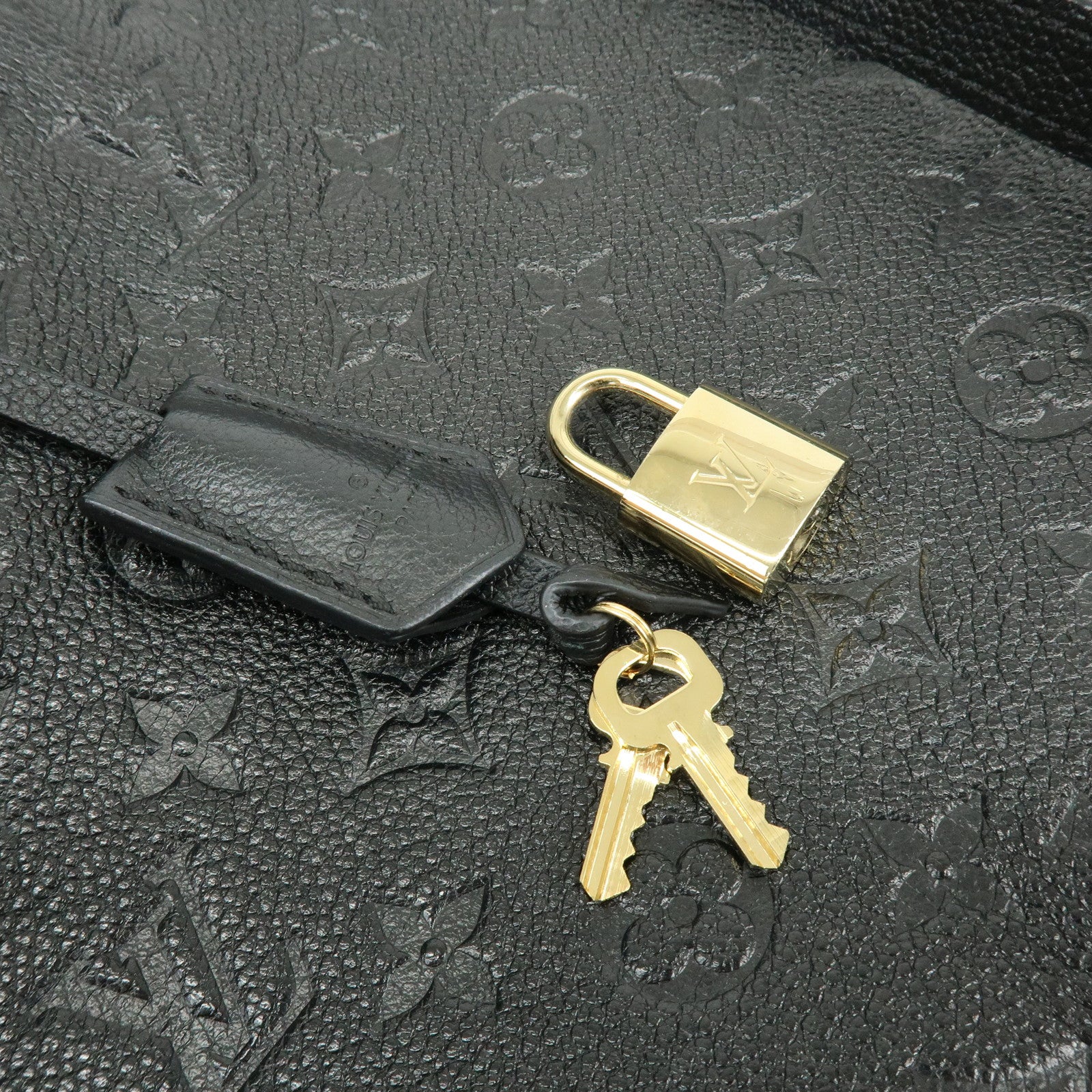 Louis Vuitton Monogram Empreinte Montaigne MM 2Way Hand Bag Noir M41048