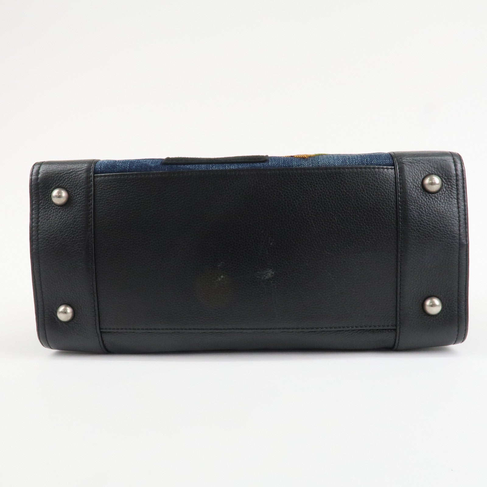 LOEWE Amazona 35 Anagram Denim Leather Junya Watanabe Hand Bag Used