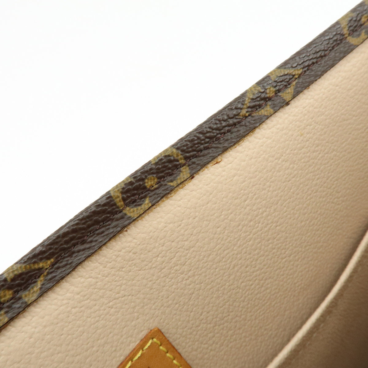 Louis Vuitton Monogram Sac Plat Tote Bag Hand Bag Brown M51140