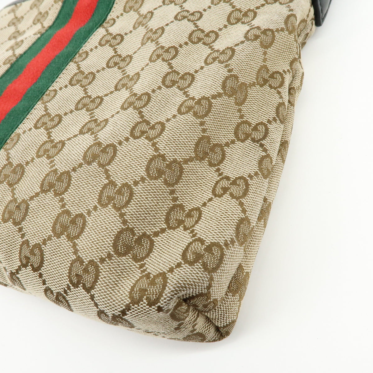 GUCCI Sherry GG Canvas Leather Shoulder Bag Crossbody Bag 388926