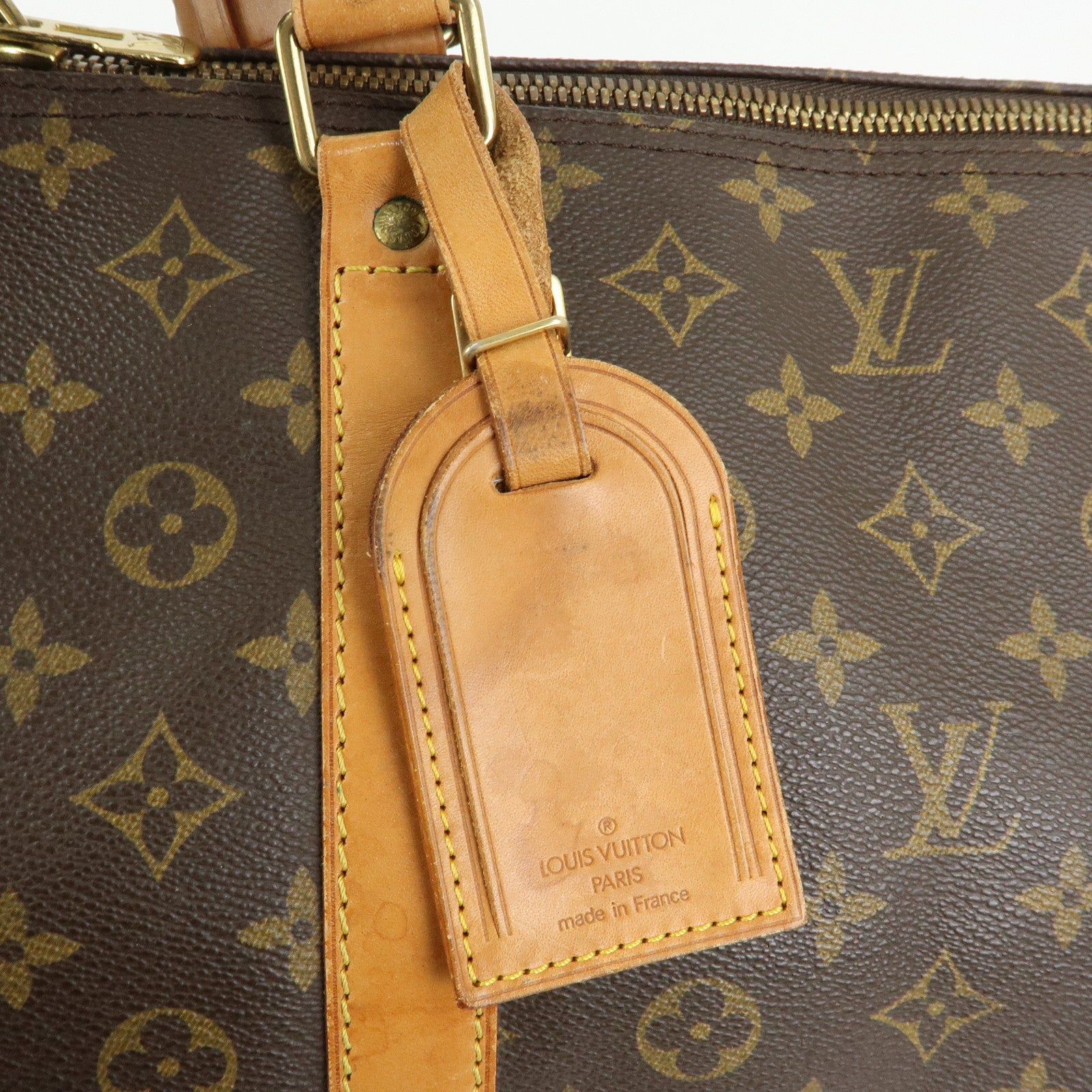 Louis Vuitton Monogram Keep All Bandouliere 60 Boston Bag Brown M41412
