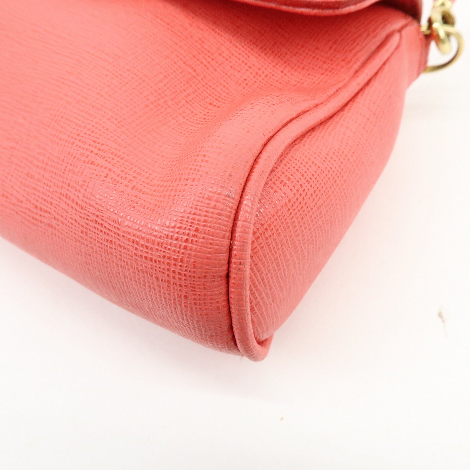 FENDI PVC Mini Pochette Shoulder Bag Crossbody Bag Pink 8M0315