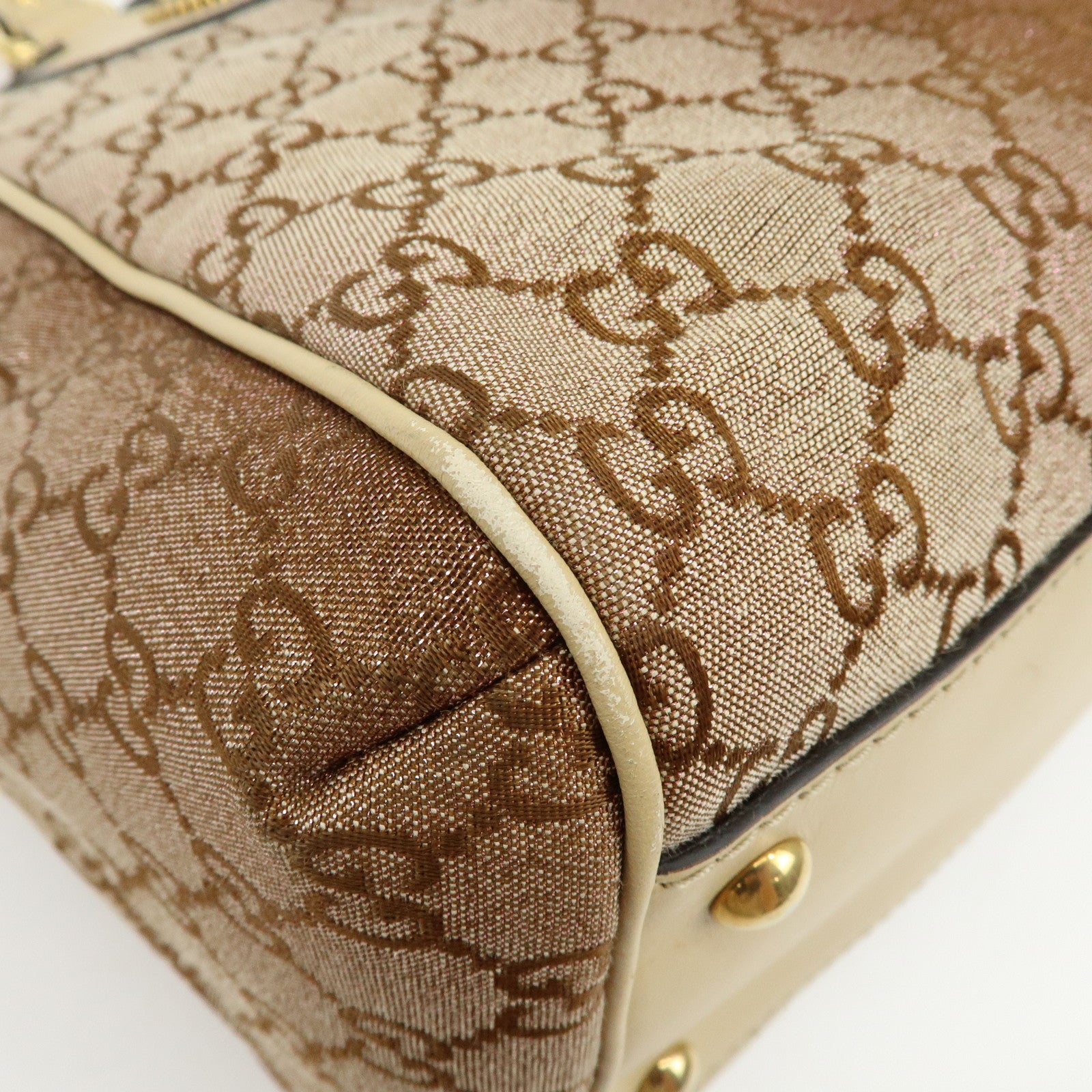 GUCCI Interlocking G Scarlett GG Canvas Leather 2Way Hand Shoulder Bag