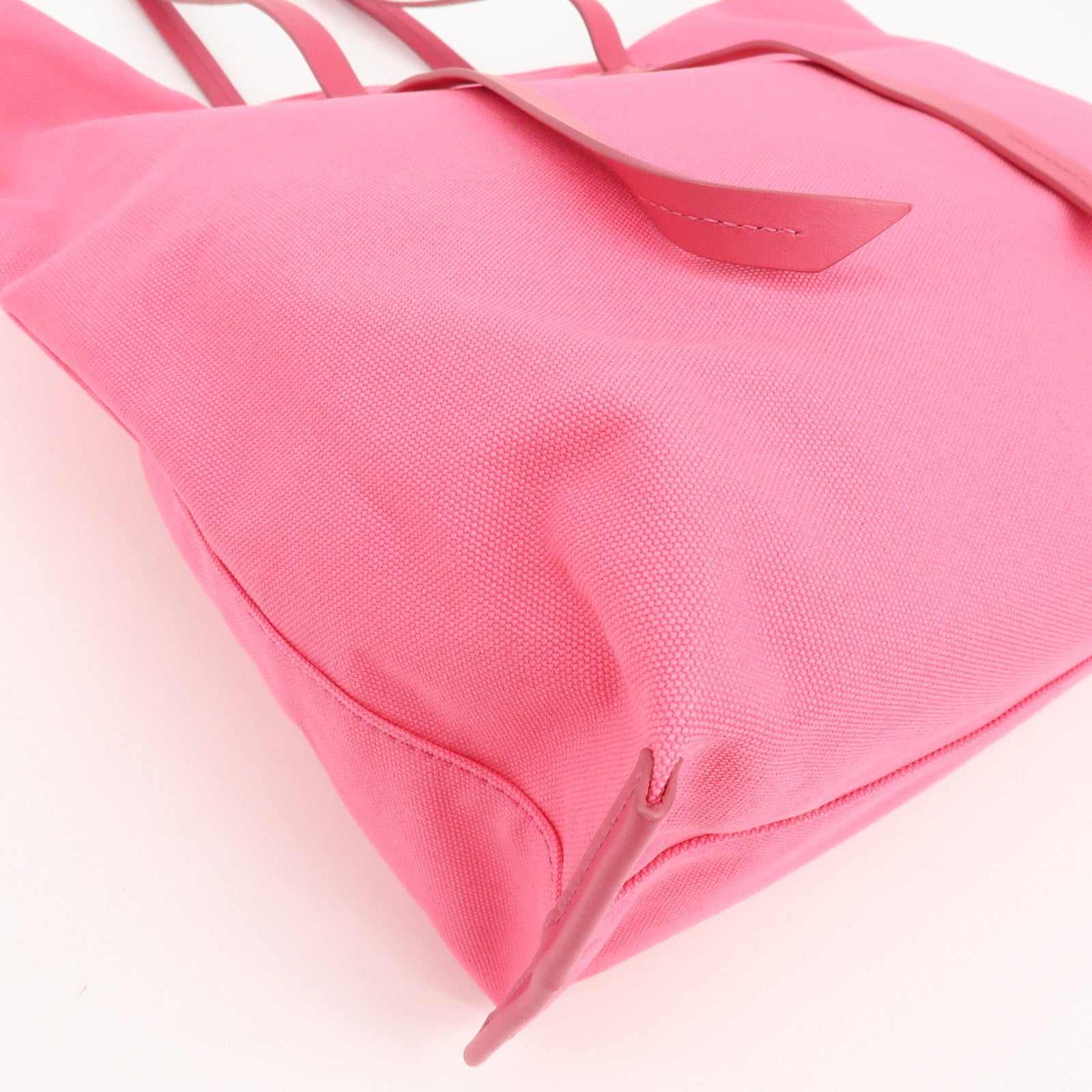 MIU MIU Canvas Leather Tote Bag Shoulder Bag Pink 5BG116