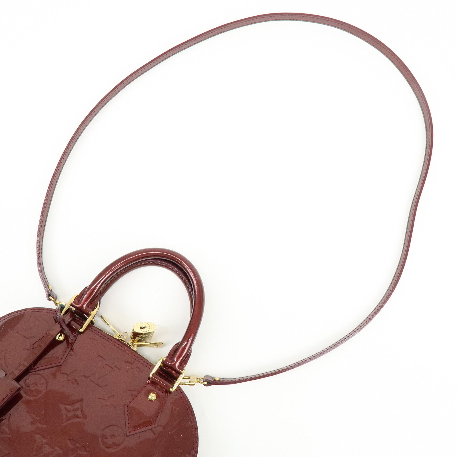 Louis Vuitton Monogram Vernis Alma BB 2Way Bag Rouge Forvist M91676
