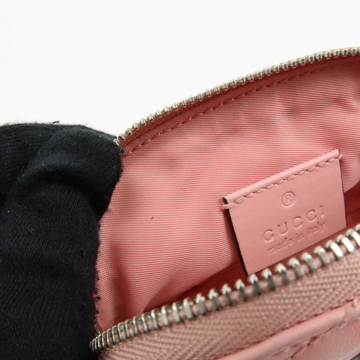 GUCCI GG Marmont Double G Leather Cosmetic Case Key Pouch Pink 625691